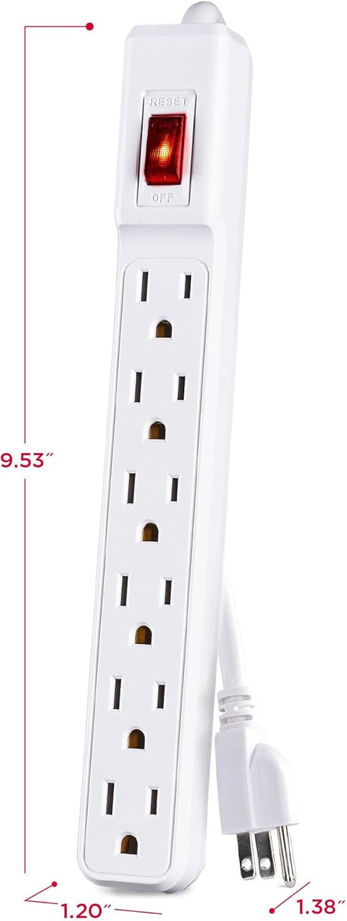 CyberPower GS60304 Power Strip, 6 Outlets, 3 Foot Power Cord White...