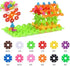Snowflakes Building Blocks Set,Interlocking Plastic Construction Disc,Educational STEM Building Toys for Kids...
