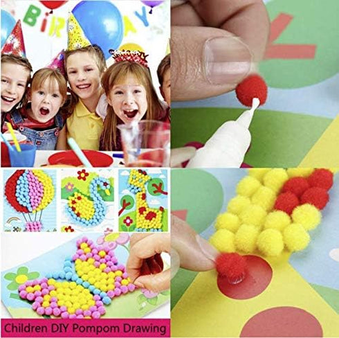 YYCRAFT 100pcs 1 inch Craft Pom Poms Balls for Hobby Supplies and DIY Creative Crafts, Party Decorations,White...