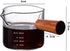3 oz Espresso Measuring Cup Shot Glasses Measuring Triple Pitcher Double Spouts Glass Creamer Measure Cup for Barista Coffee Carafe Sauce Milk Bar...
