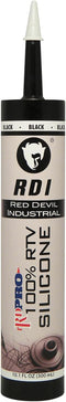 Red Devil 08166I RD PRO Industrial Grade RTV 100% Silicone Weather-Resistant Sealant, 10.1 oz. Tube, Black, 1-Pack...
