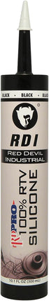 Red Devil 08166I RD PRO Industrial Grade RTV 100% Silicone Weather-Resistant Sealant, 10.1 oz. Tube, Black, 1-Pack...