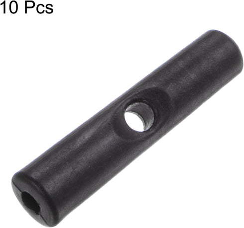 10pcs Umbrella Tail Beads 2mm Hole Dia 24mm Length PP Plastic Umbrella Bone Cover for Folding Umbrella Cover Parts, Black...