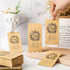 Fumete 50 Pcs Baby Shower Seed Packet Self Adhesive Kraft Seed Envelopes Small Parts Storage Packets Mini Kraft Seed Packets Retro Paper Seed Stor...
