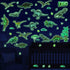Zonon 114 Pcs/ 4 Sheet Glow in The Dark Dinosaur Wall Decals for Boys Bedroom Waterproof Self Adhesive Glowing Dinosaur Wall Stickers Removable Di...