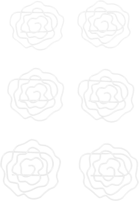 Paperclips Set, Metal Decorative Exquisite 50pcs Flower Paper Clips Cute for Office for Scrapbooking (White)...