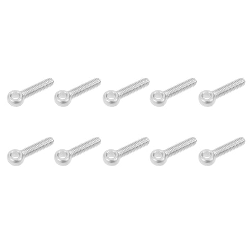 Shoulder Swing Lifting Bolt (M6x25mm) 10Pcs, 304 Stainless Steel Eye Bolts - for Home Renovation, Pipeline Gate Valves Fasteners, Silver...
