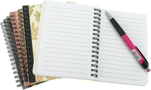 ALIMITOPIA 4 Pack A6 Spiral Notebook Journal,Wirebound Ruled Sketch Book NotePad Diary Memo Planner,A6 Size(5.7X4.1) & 80 sheets (Leaf)...