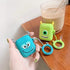 3 in 1 Compatible with Apple Airpods(2nd/1st Generation) Protective Funny Cute Case Cover with Cleaner Kit & Keychain (Mike)...