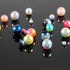 Beads 1140pcs Mix Rainbow Gradient Color Round 4 6 8 10mm Imitation Pearl No Holes for DIY Handmade Jewelry Making Craft...
