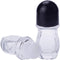 2 Pcs 50ml 1.69oz Clear Roller Bottle Empty Glass Body with Plastic Roller...