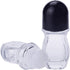 2 Pcs 50ml 1.69oz Clear Roller Bottle Empty Glass Body with Plastic Roller...