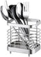 Kitchen Utensil Holder, Stainless Steel Sink Utensil Holder Countertop, Kitchen Utensil Drying Caddy, Cutlery Drainer for Kitchen Utensil, Rust-Pr...