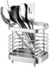 Kitchen Utensil Holder, Stainless Steel Sink Utensil Holder Countertop, Kitchen Utensil Drying Caddy, Cutlery Drainer for Kitchen Utensil, Rust-Pr...