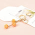 Simulated Food Fruit Orange Keychain Accessories for Women Teen Girls Cute 3D Cartoon Novelty Keychains for Adults Female Gold Resin Purse Car Bac...
