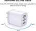 USB Wall Charger Adapter, 18W/3Amp Fast Multiple 3-Ports USB Plug Charger Block Cube Charger Box USB Brick Charging Base Compatible iPhone 15 14 1...