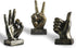 Nice purchase Hand Finger Gesture Desk Statues Fingers Sculpture Creative Home Living Room Cabinet Shelf Decoration (Victory Gesture in Silver)...