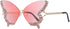 Butterfly Shaped Sunglasses with UV400 Protection Women Glasses for Party & Birthday (Gradient Pink)...