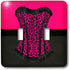 3dRose lsp_58704_2 Cheetah Print Corset Fishnet Double Toggle Switch, Black/Pink...