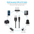 Belker Universal 5V DC 5.5 2.1mm Jack Charging Cable Power Cord, USB to DC Power Cable with 14 Interchangeable Plugs Connectors Adapters Compatibl...