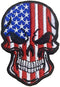 Antrix Tactical USA US American Flag Horror Scary Dead Skull Head Skeleton Patch Hook and Loop Embroidered Military Skull Sticker Patch for Biker ...