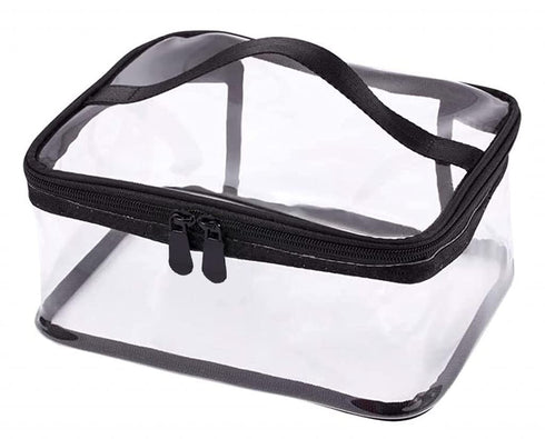 Louise Maelys Portable Clear Makeup Bag Zipper Waterproof Transparent Travel Storage Pouch Cosmetic Toiletry Bag With Handle...