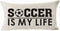 Best Gift Sports-Themed Throw Pillow Cover For Kid Teens Boys Soccer Is My Life Cotton Line Waist Lumbar Pillow Case Personalized Cushion Cover Fo...