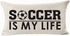 Best Gift Sports-Themed Throw Pillow Cover For Kid Teens Boys Soccer Is My Life Cotton Line Waist Lumbar Pillow Case Personalized Cushion Cover Fo...