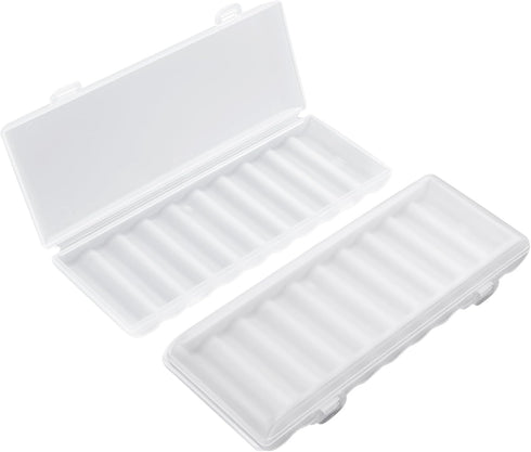 PNGKNYOCN AA Battery Storage Case?Portable Transparent Plastic Battery Case Holds 10 AA batteries for Travelling/Home/Office/Garage?2-pack?...