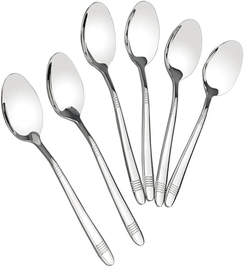 12-Piece Stainless Steel Dessert Spoons, Small Spoon...
