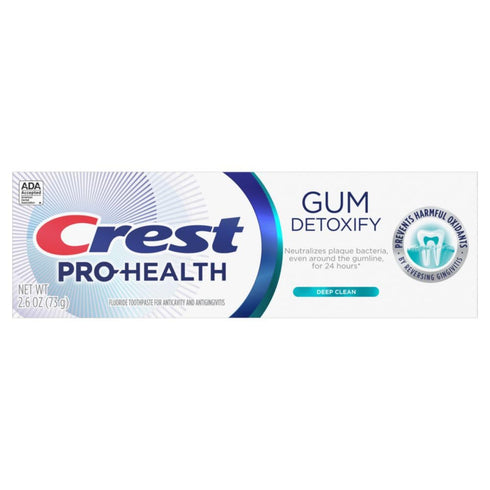 Crest Pro-Health Gum Detoxify Deep Clean Toothpaste 2.6 oz - Anticavity, Antibacterial Flouride Toothpaste, Clinically Proven, Gum and Enamel Prot...