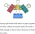 HAHIYO Binder Clips Paper Clamps Spring Steel Sturdy Large 1.57 inches Width 0.51 Inch Capacity No Sharp Edges Heavy Duty Tight Grip Reusable Colo...