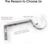 Curtain Rod Brackets Heavy Duty Drapery Hardware Adjustable Rod Holders for 7/8 or 1 Inch Rods, Set of 3 (White, fits rods up to 1 inch)...