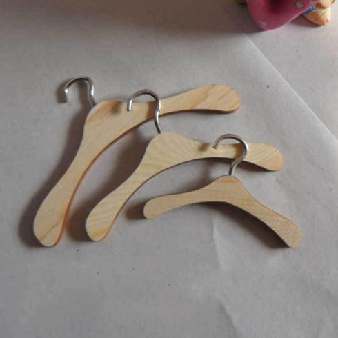 TOYANDONA 30 Pcs Wooden Dolls Clothes Hanger Dolls Wooden Hanger Wood Doll Hangers Doll Clothes Hanger Dollshouse Ornament Robe Hanger Kids Outfit...