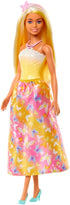 Barbie Royal Doll with Brightly Highlighted Fantasy Hair, Colorful Accessories, Yellow Ombre Bodice & Butterfly-Print Skirt...