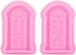 2Pcs Window Frame Silicone Maker Set, Food Grade 3D Fondant Cutter for Cake Decorating, Non Stick Baking Tools for Wedding Birthday Cupcakes, Cook...