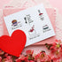 Valentines Love Message Words Clear Stamps for Card Making, Cup Boat Flowers Transparent Stamps Heart Letters Rubber Stamps for Scrapbooking DIY C...