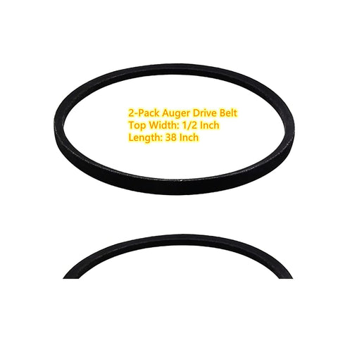 585416 Auger Drive Belt for Murry Craftsman MTD Snow Throwers Replaces 585416MA 1/2 Inch X38 Inch (2-Pack)...