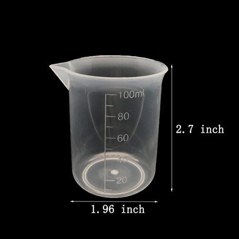 8 Pcs Epoxy Mixing Cups, 100ml/3.4oz Plastic Graduated Cup Clear Measuring Cup for Mixing Paint, Stain, Epoxy, Resin...