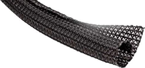 Braided Sleeving, 0.500" In., 10 Ft., Black...