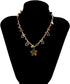 Boho Beaded Stars Choker Necklace Cute Kawaii Colorful Beads for Women,Irregular Raw Stones Necklace Chain Link Necklace Trendy Beachy Fashion Ast...