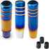 Aluminum Weighted Shift knobs, Universal Burnt Blue Long Shift knob Automatic Manual Vehicles Lever Cover Head Shift Knobs 5 Inch with 3 Threaded ...