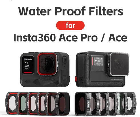 for Insta360 Ace/Ace Pro Lens Filter Kit,UV/CPL/CPL+ND8+16+32/ND8+16+32+64 Filters for Insta360 Ace/Ace Pro Camera Lens Filter Sets (AcePro-UV)...