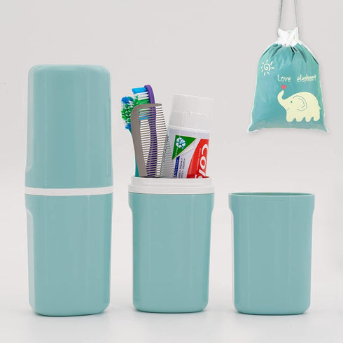 Toothbrush Travel case with Waterproof Travel Bag .Portable Toothbrush Holders Travel for Camping Travel Business School Home (Blue)...
