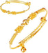 loyoe jewelry 24k Yellow Gold Plated Baby's Bracelet Adjustable Children's Bangle(2pcs/lot)...