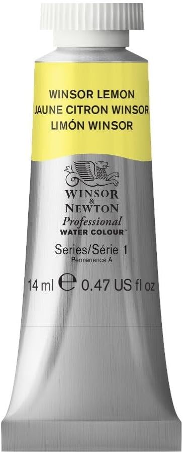 Winsor & Newton Professional Water Colour Paint, 0.47-oz Tube, Winsor Lemon...