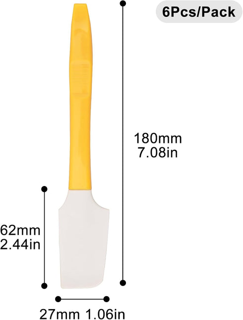 Small Silicone Spatula,Curved Jar Spatula with Can Opener End,Silicone Kitchen Scraper Spatula for Jam,Peanut, Butter and Wet Pet Food Can Spreade...