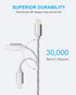 momen LED Charger Cable, 2 Pack 10FT Lightning Cable MFi Certified Data Sync Cord Compatible 13/12/11/XS Max/XS/XR/X/8/7/Plus/SE/iPad,iPhone Charg...