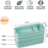 Iteryn Bento Box Lunch Box, 3-In-1 Compartment Lunch Containers - Wheat Straw, Leakproof Stackable Bento Lunch Box for Meal Prep...