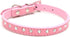 Soft Seude Leather Full Rhinestone Dog Collar Sparkly Crystal Diamonds Studded Puppy Pet Collar for Small Medium Breeds Pink,XXS...
